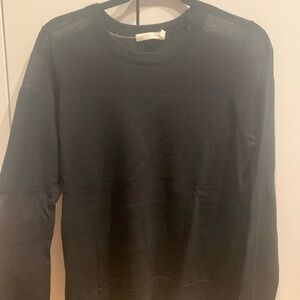 Rag & Bone Jeans- blk sweater w/sheer panels